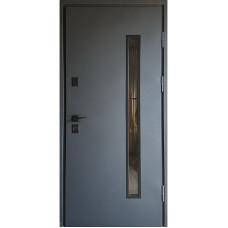 Вхідні двері Redford Стріт грей ЛЮКС зі склопакетом